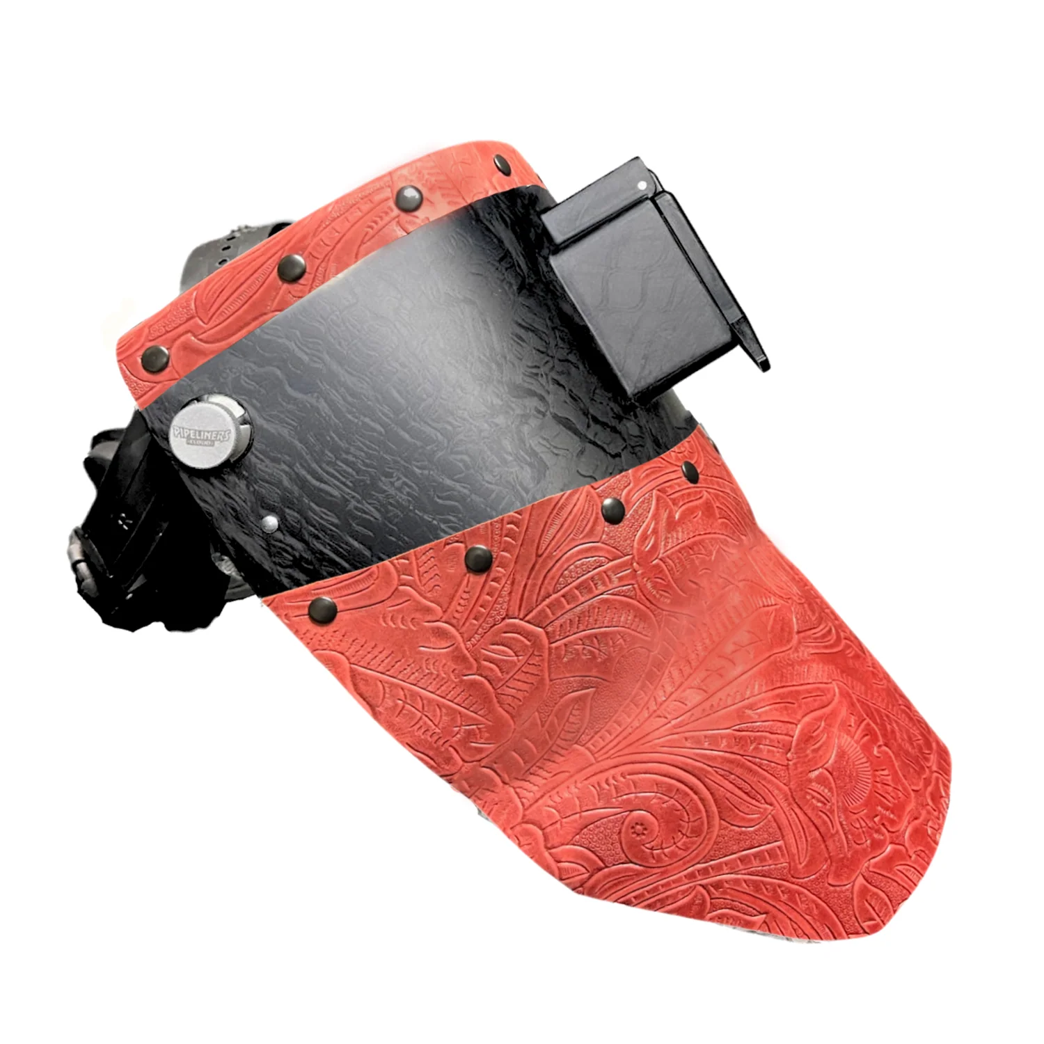 Corn Silk Carbon Fiber Chopped Top & Bottom Leather Welding Hood - Image 44