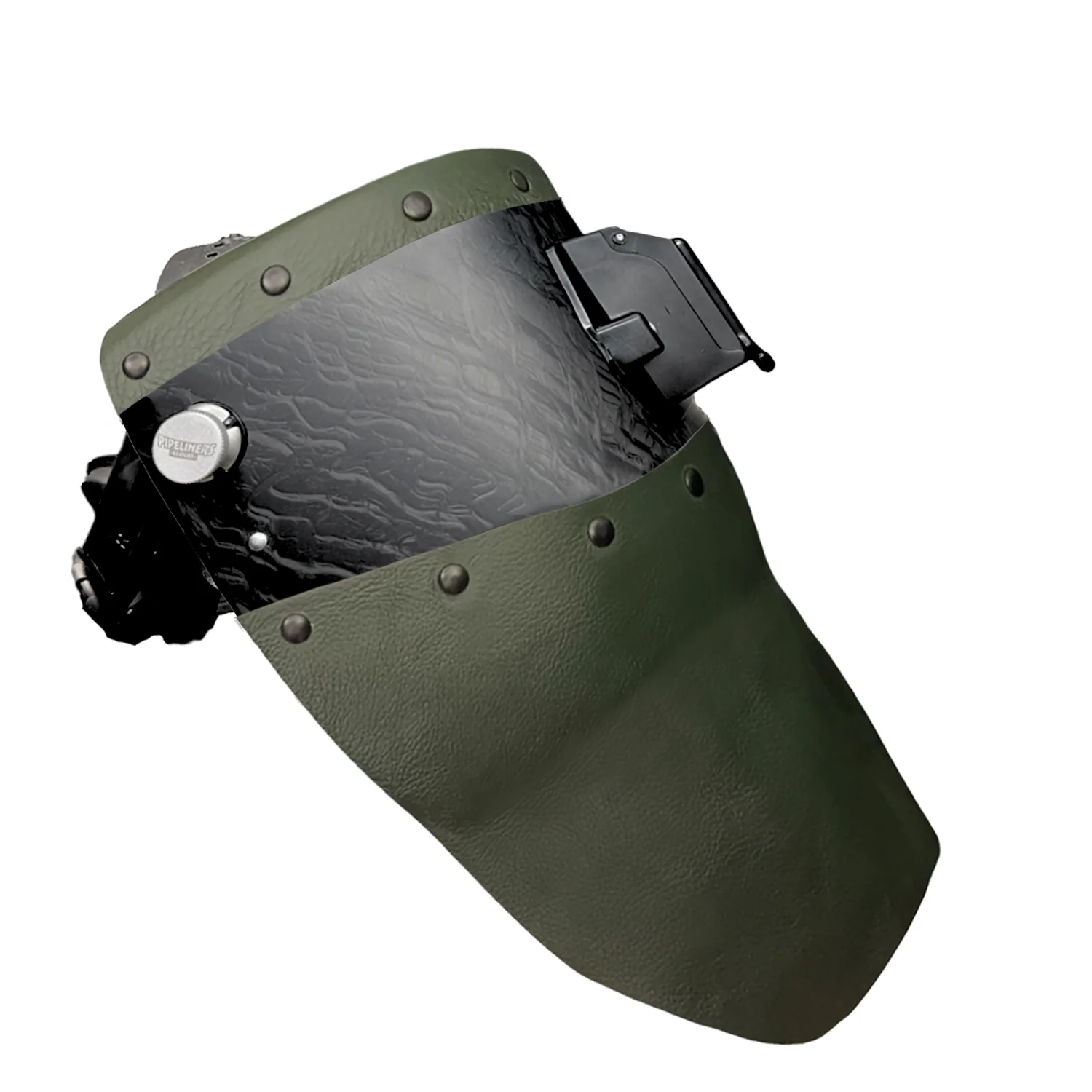 Corn Silk Carbon Fiber Chopped Top & Bottom Leather Welding Hood - Image 7