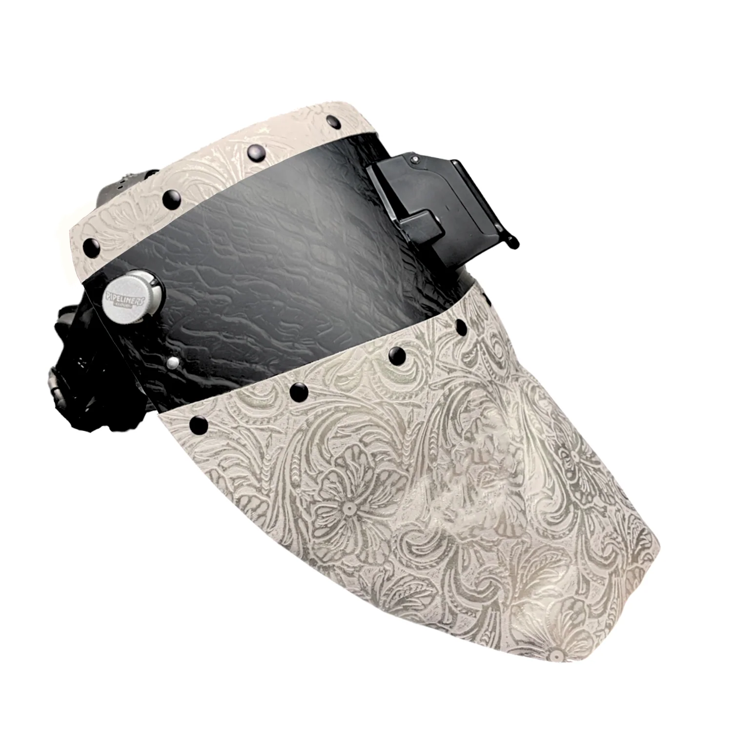 Corn Silk Carbon Fiber Chopped Top & Bottom Leather Welding Hood - Image 8