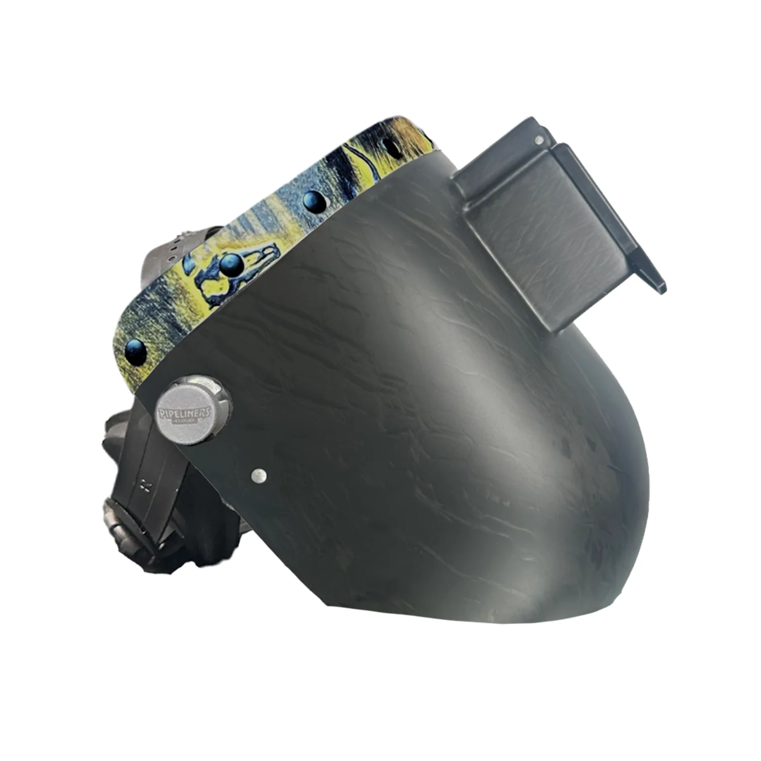 Corn Silk Carbon Fiber Chopped Top Leather Welding Hood - Image 10