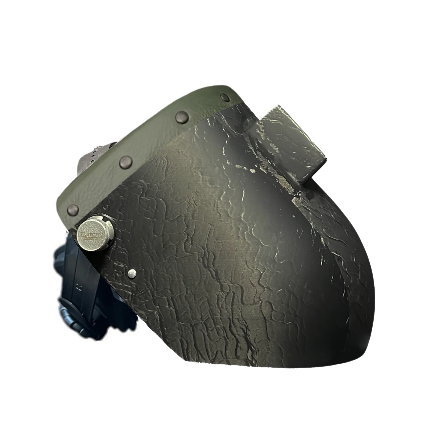 Corn Silk Carbon Fiber Chopped Top Leather Welding Hood - Image 18