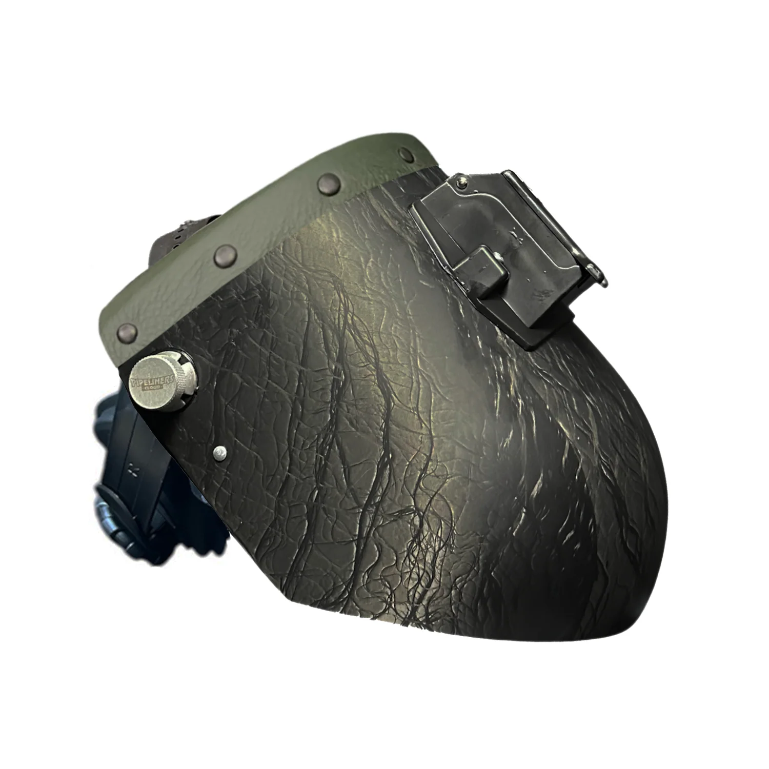 Corn Silk Carbon Fiber Chopped Top Leather Welding Hood - Image 19