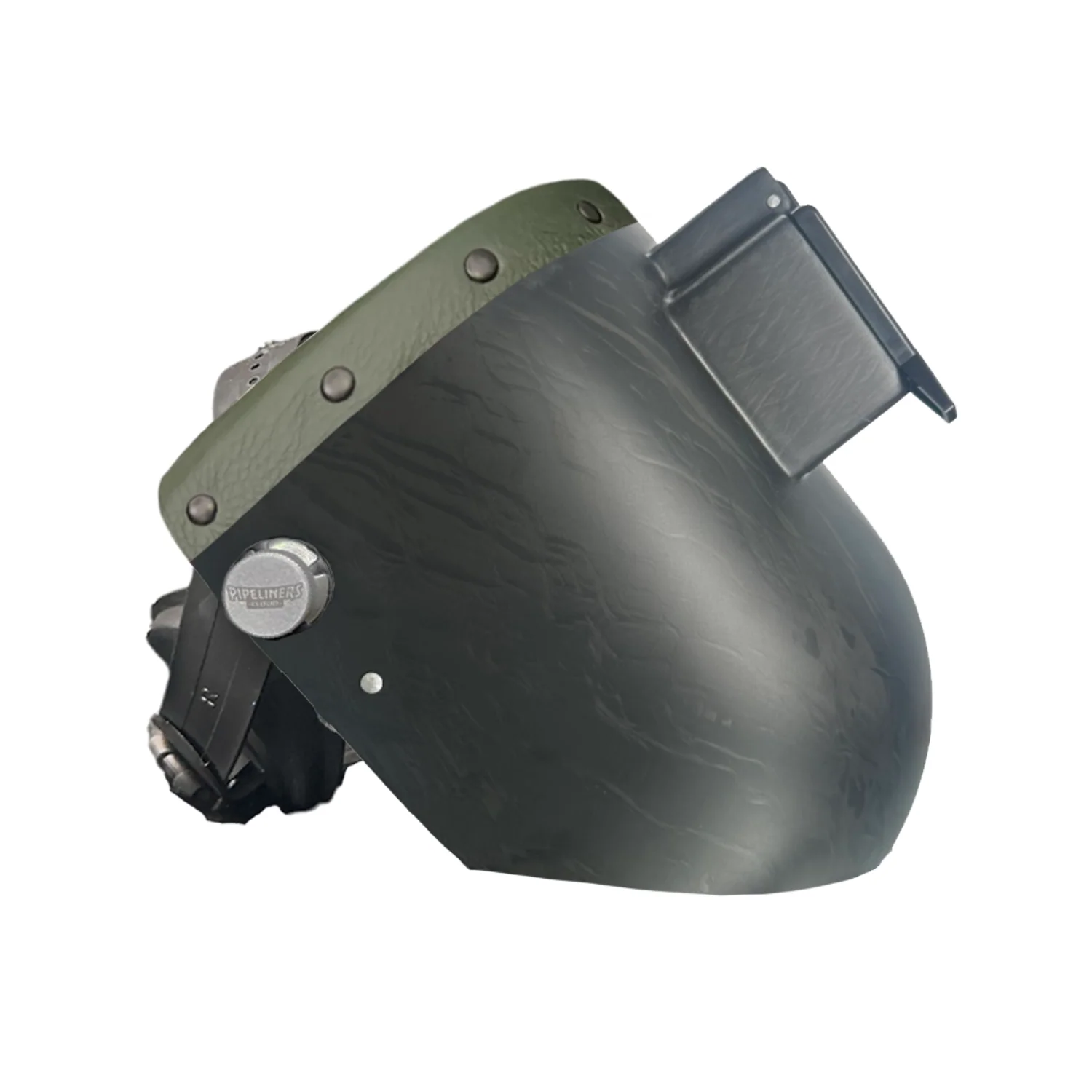 Corn Silk Carbon Fiber Chopped Top Leather Welding Hood - Image 20