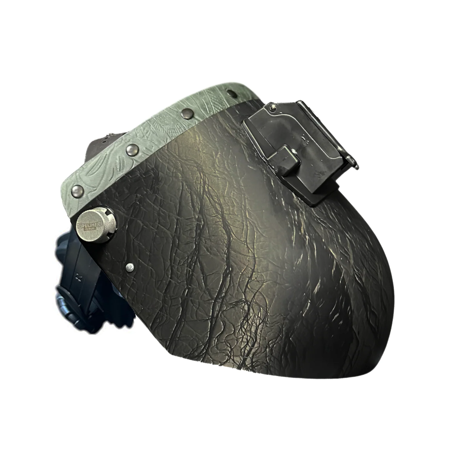 Corn Silk Carbon Fiber Chopped Top Leather Welding Hood - Image 21