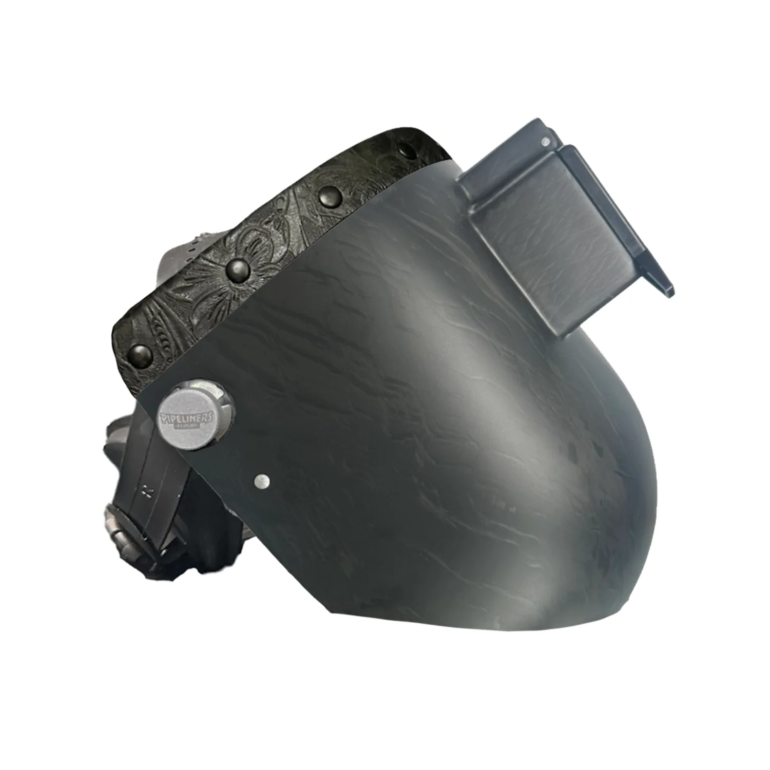 Corn Silk Carbon Fiber Chopped Top Leather Welding Hood - Image 22
