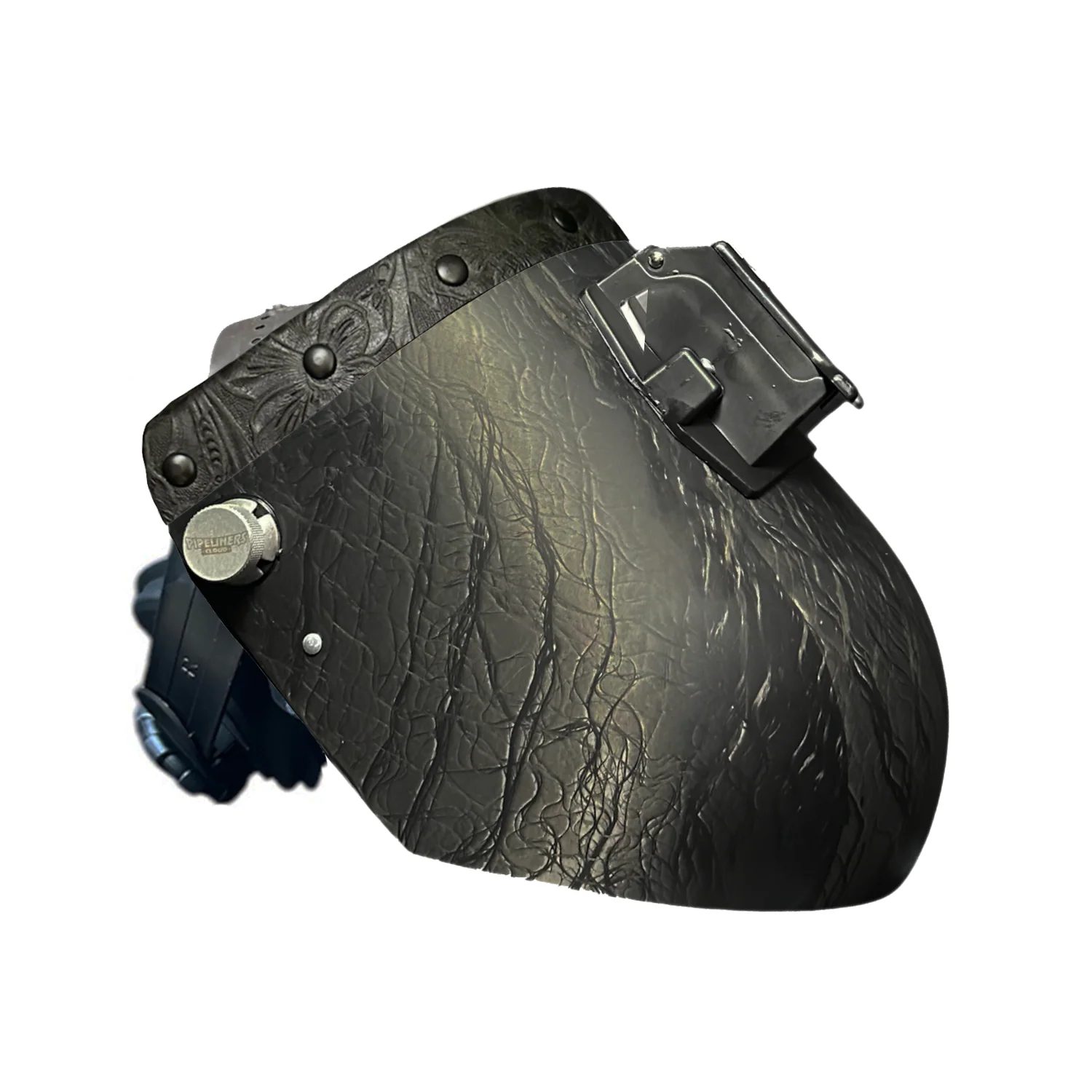 Corn Silk Carbon Fiber Chopped Top Leather Welding Hood - Image 24