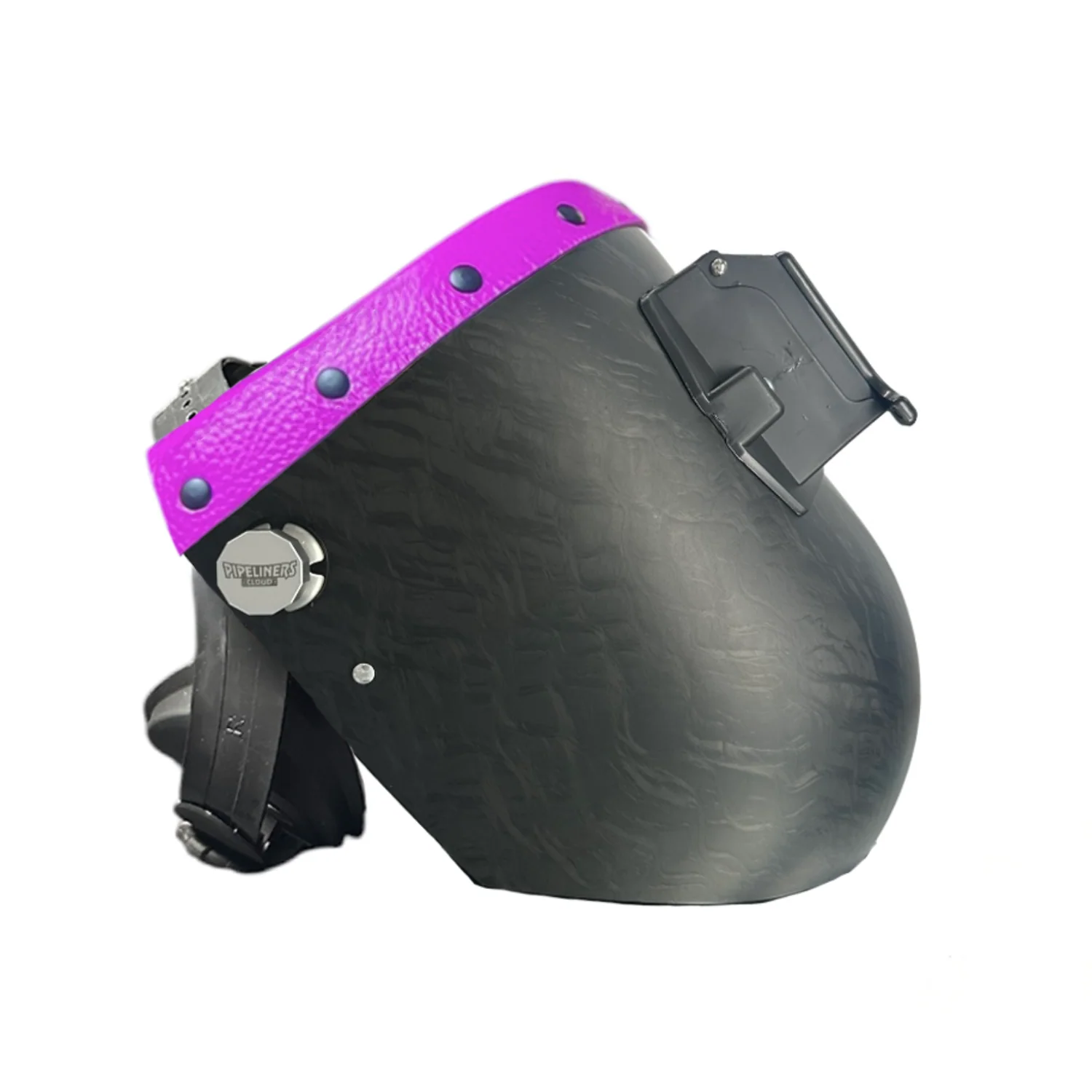 Corn Silk Carbon Fiber Chopped Top Leather Welding Hood - Image 3