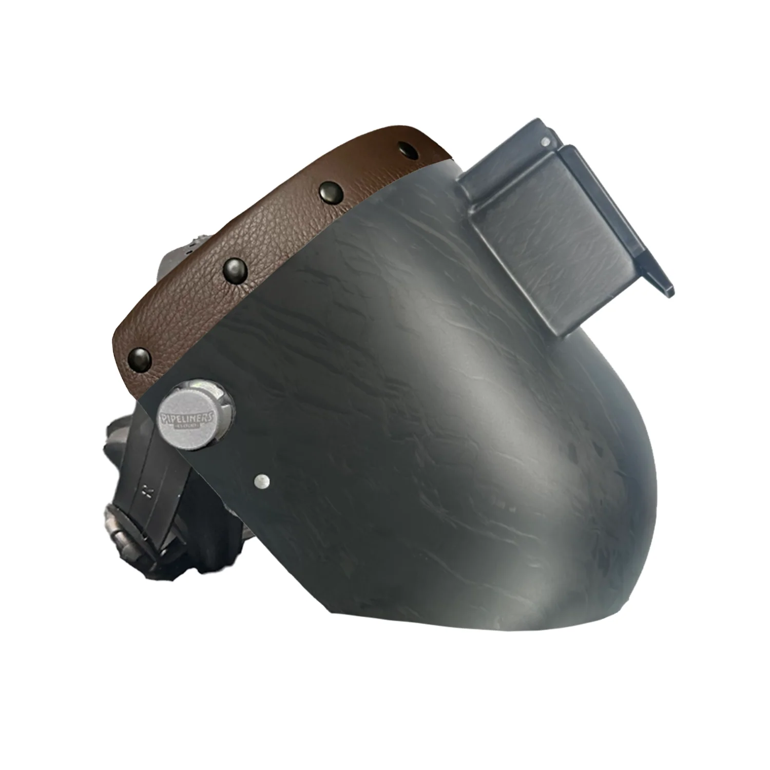 Corn Silk Carbon Fiber Chopped Top Leather Welding Hood - Image 30