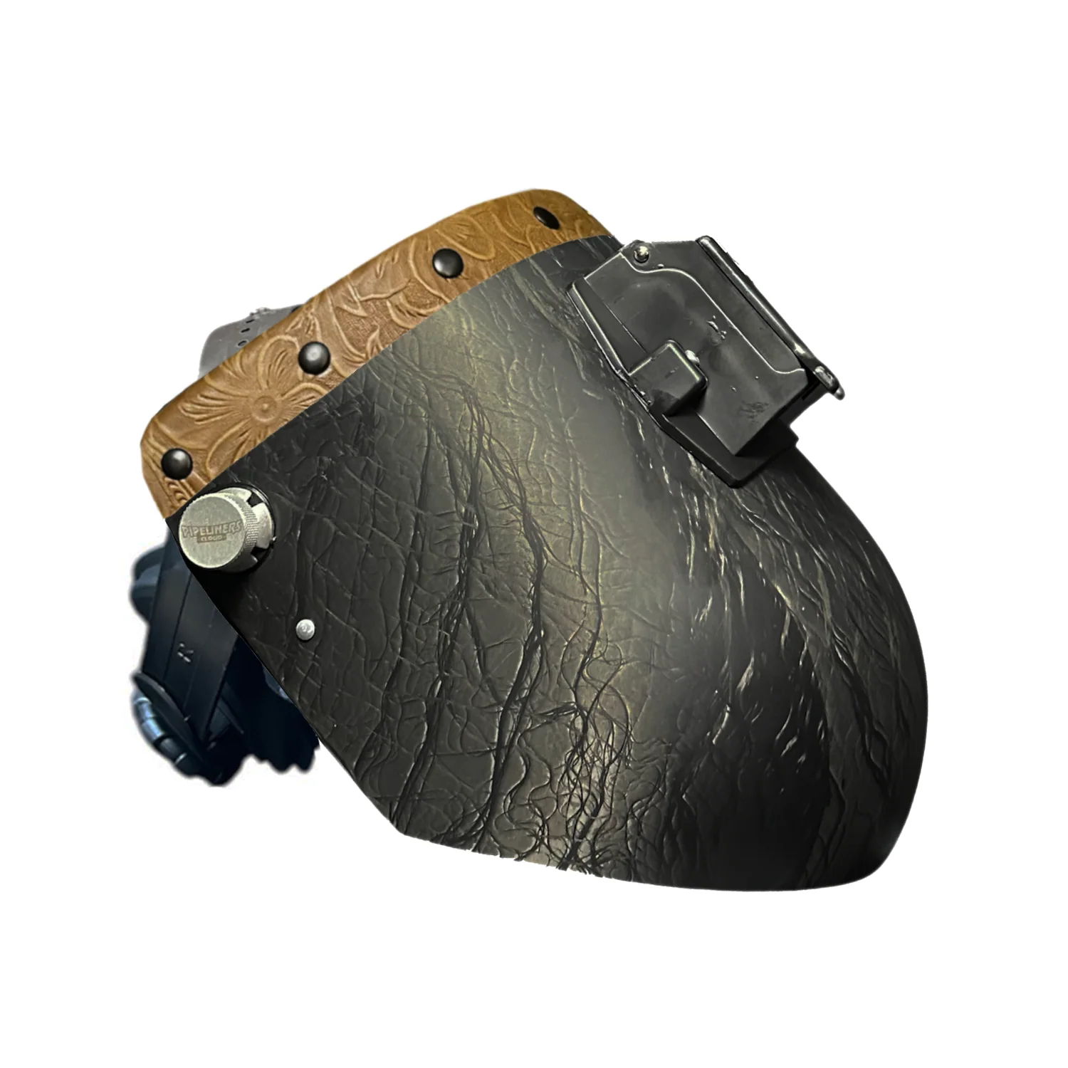 Corn Silk Carbon Fiber Chopped Top Leather Welding Hood - Image 31