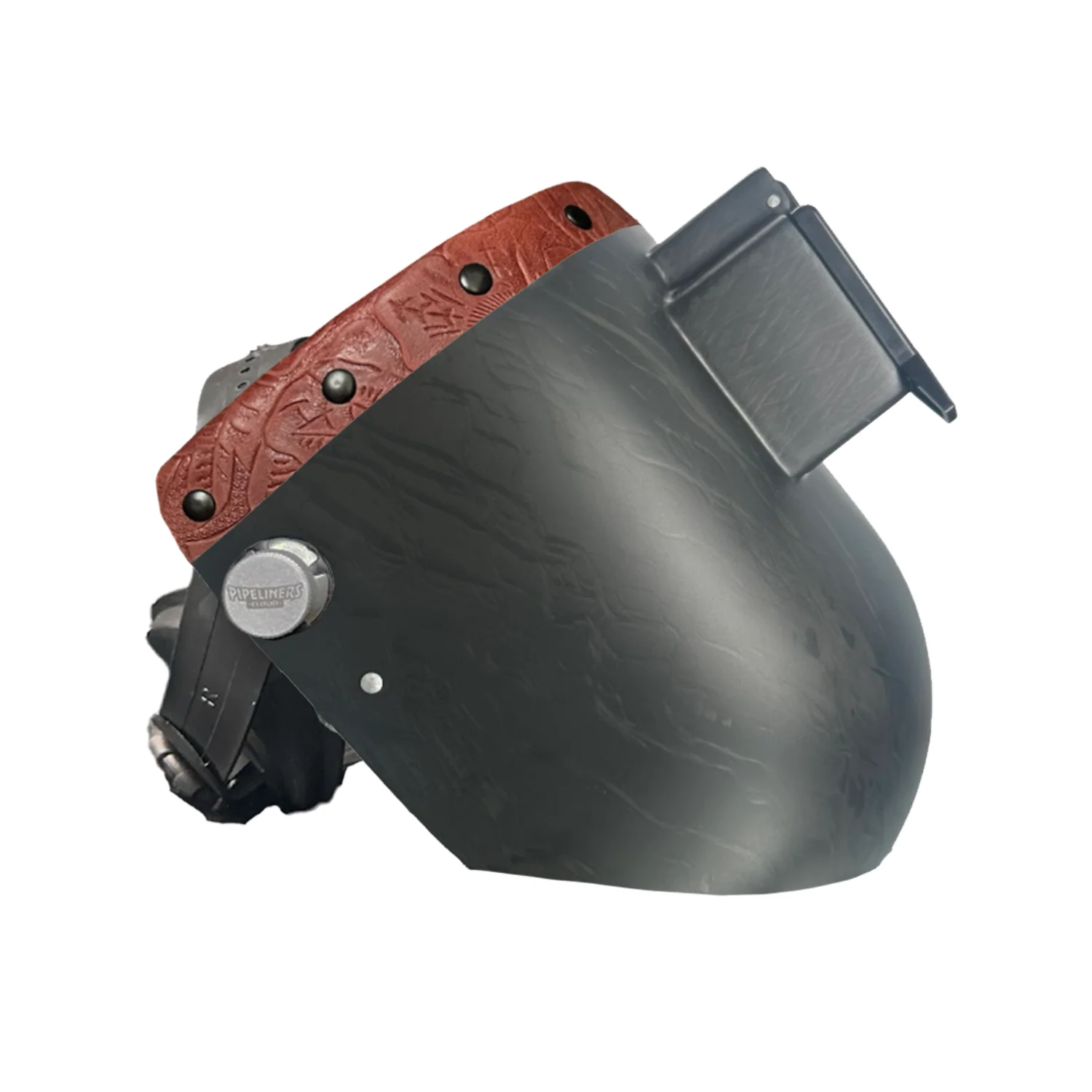 Corn Silk Carbon Fiber Chopped Top Leather Welding Hood - Image 34