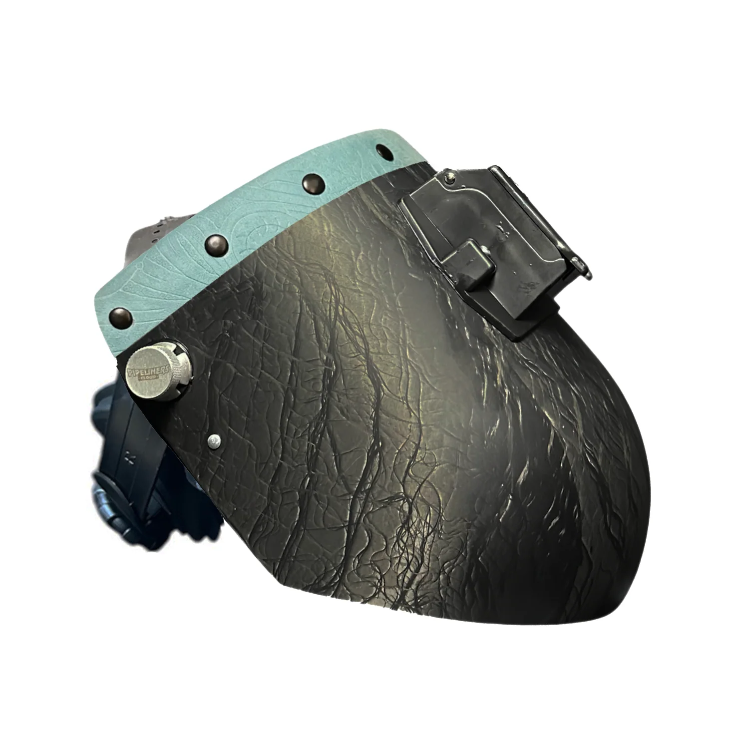 Corn Silk Carbon Fiber Chopped Top Leather Welding Hood - Image 43