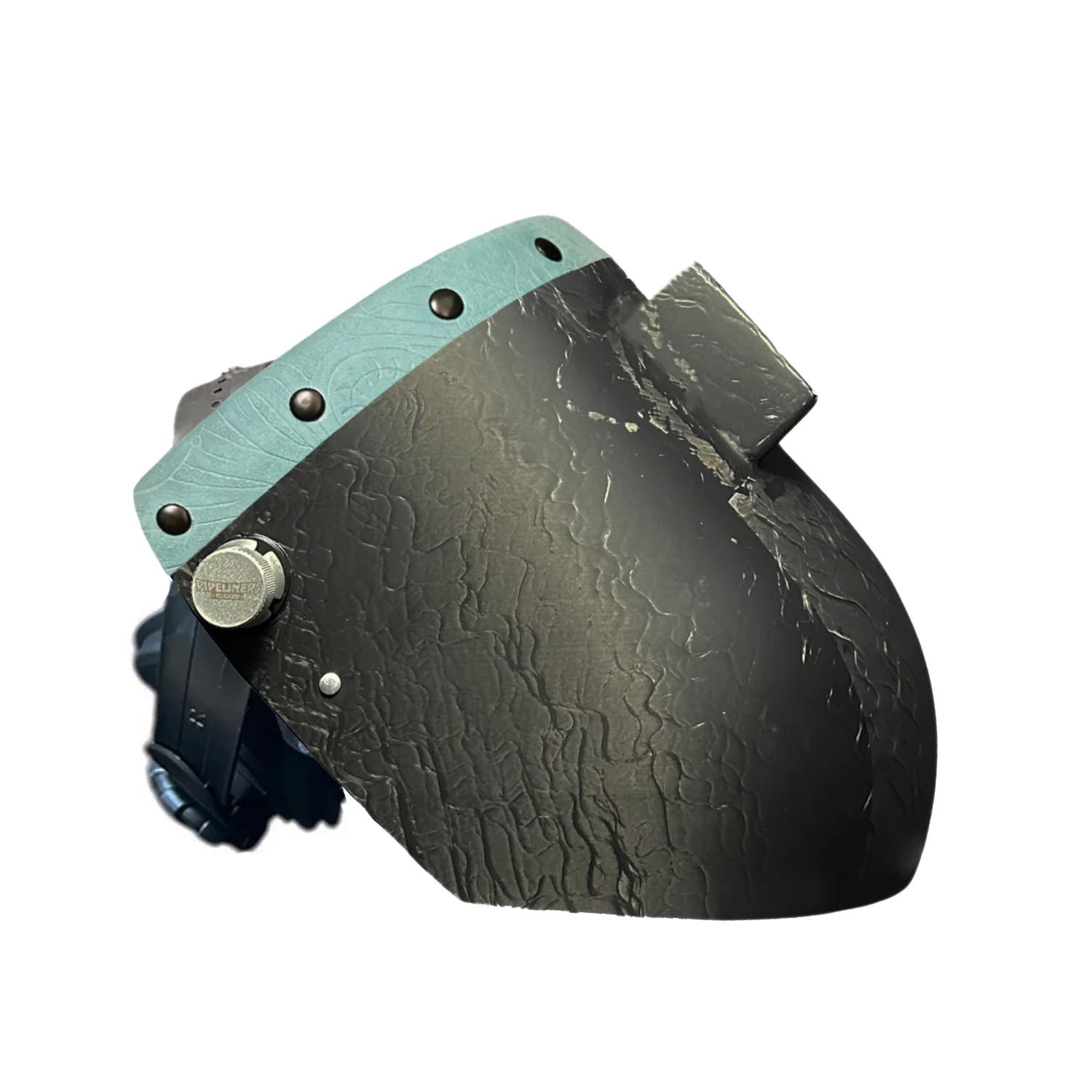 Corn Silk Carbon Fiber Chopped Top Leather Welding Hood - Image 44