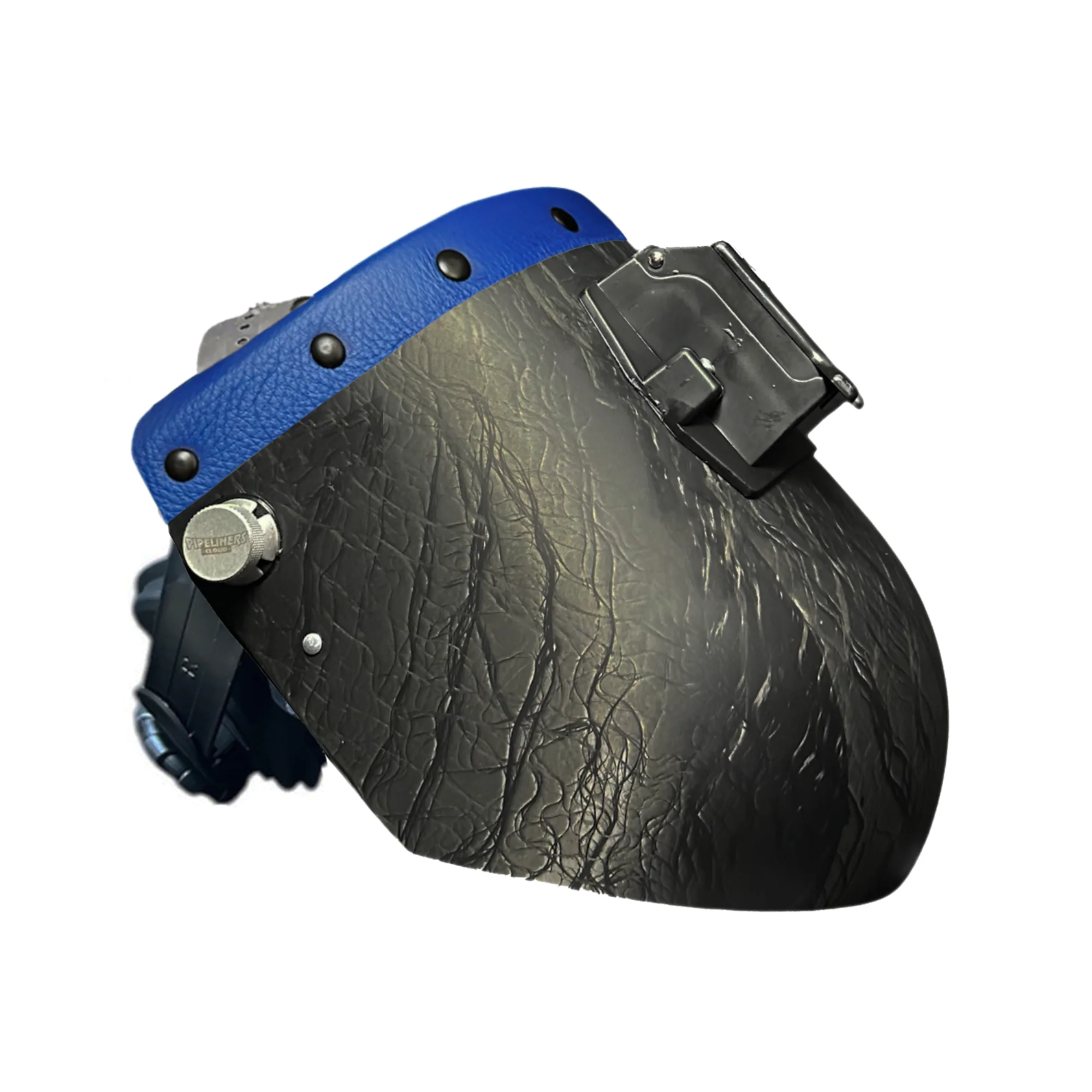 Corn Silk Carbon Fiber Chopped Top Leather Welding Hood - Image 48