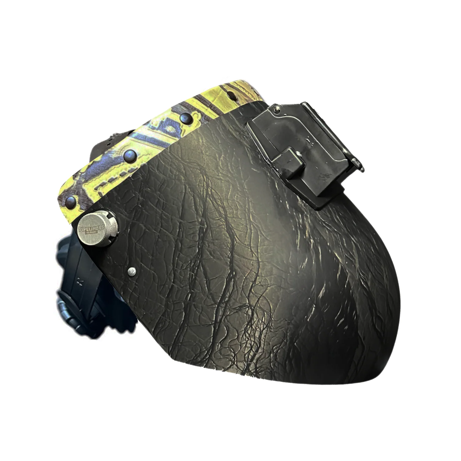 Corn Silk Carbon Fiber Chopped Top Leather Welding Hood - Image 49