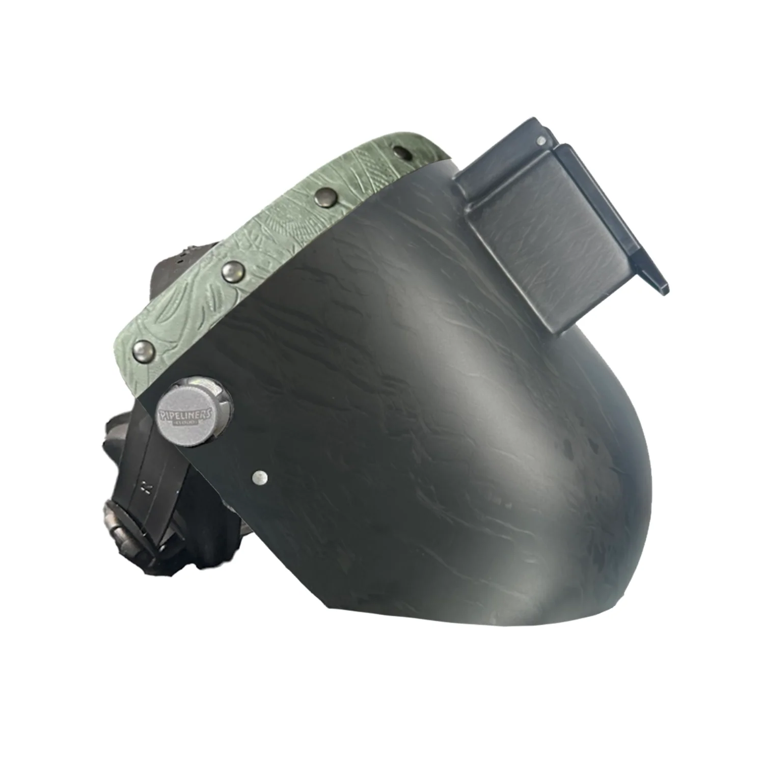 Corn Silk Carbon Fiber Chopped Top Leather Welding Hood - Image 50
