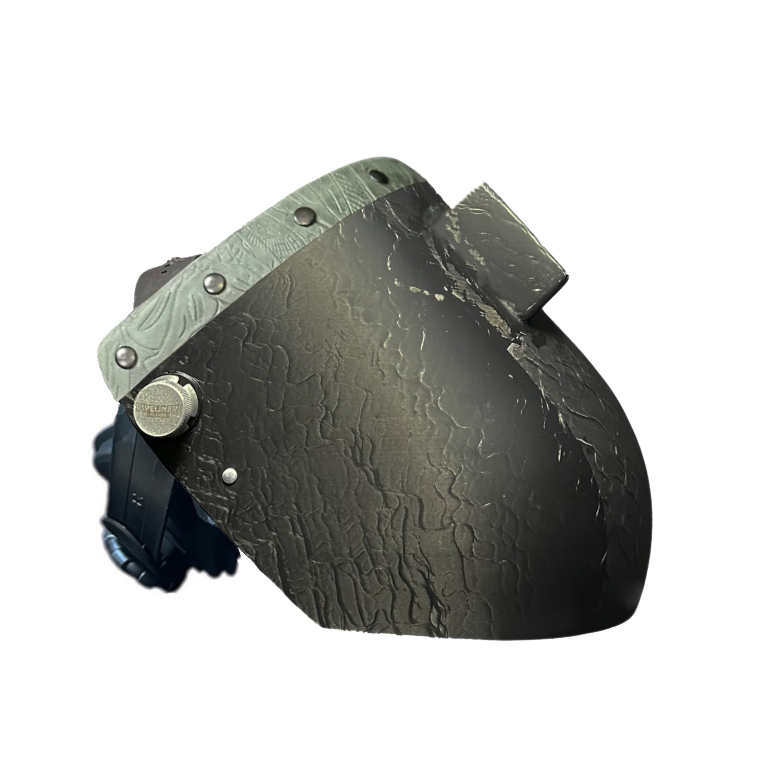 Corn Silk Carbon Fiber Chopped Top Leather Welding Hood - Image 51