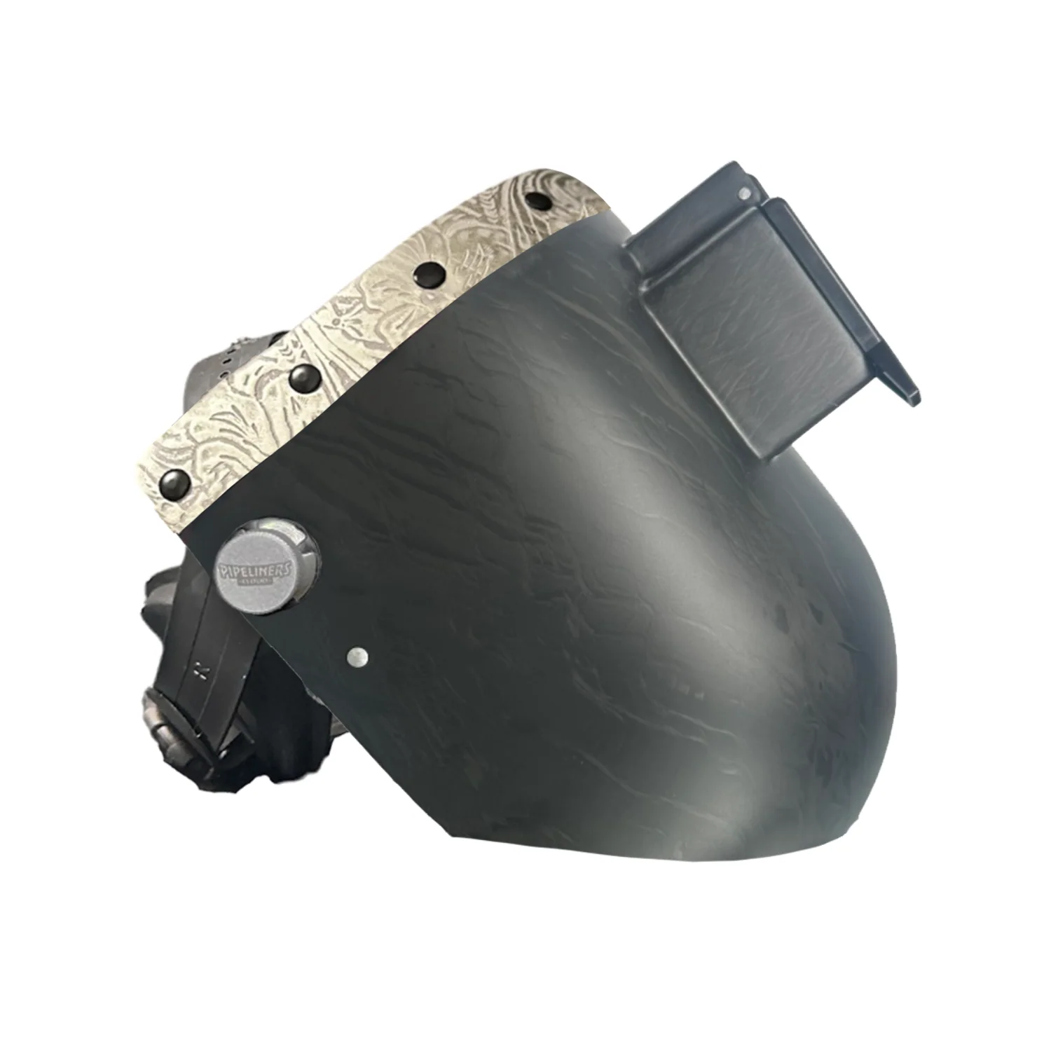Corn Silk Carbon Fiber Chopped Top Leather Welding Hood - Image 53
