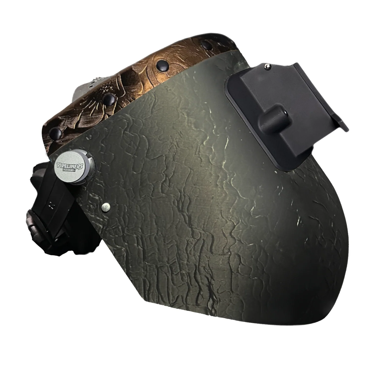 Corn Silk Carbon Fiber Chopped Top Leather Welding Hood - Image 56