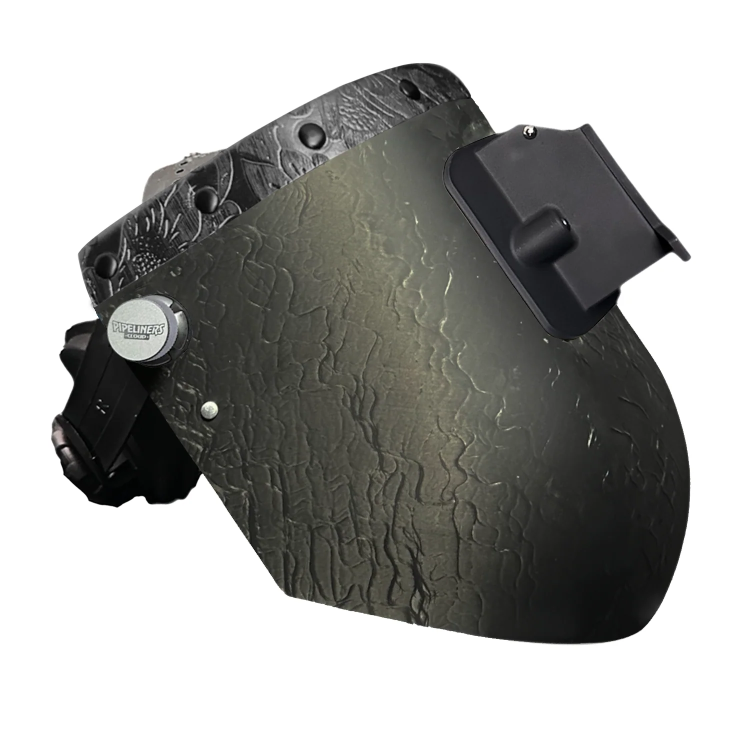 Corn Silk Carbon Fiber Chopped Top Leather Welding Hood - Image 58