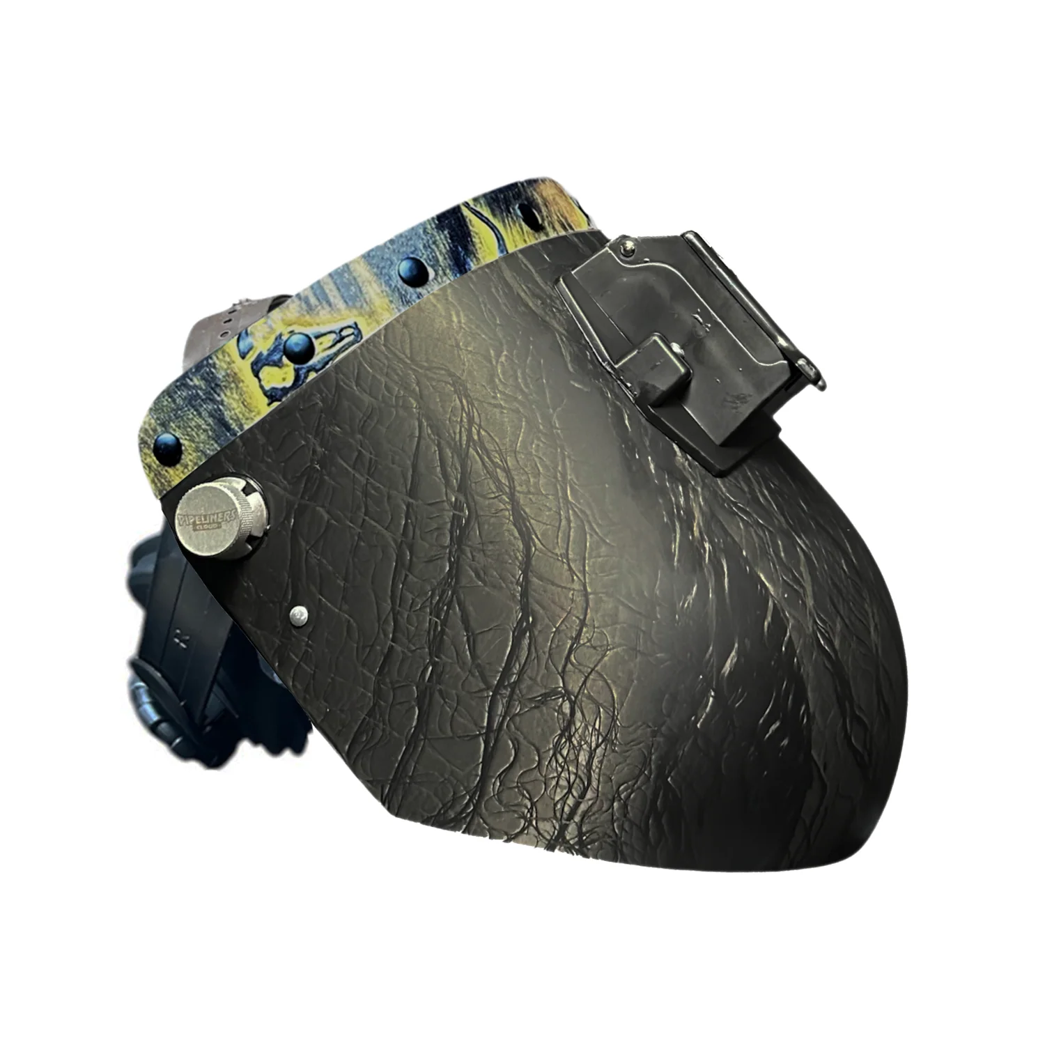 Corn Silk Carbon Fiber Chopped Top Leather Welding Hood - Image 6