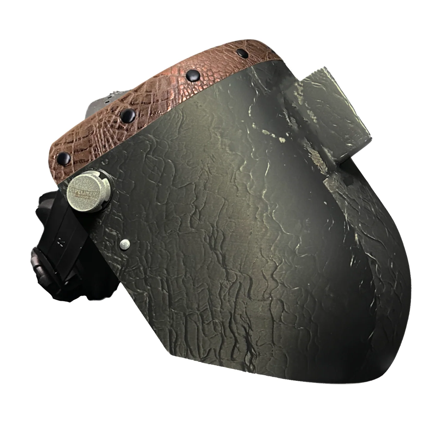 Corn Silk Carbon Fiber Chopped Top Leather Welding Hood - Image 64