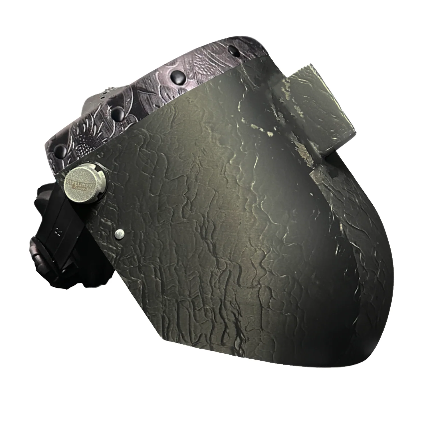 Corn Silk Carbon Fiber Chopped Top Leather Welding Hood - Image 65