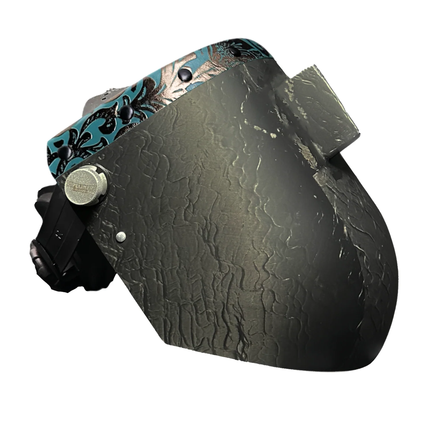 Corn Silk Carbon Fiber Chopped Top Leather Welding Hood - Image 66