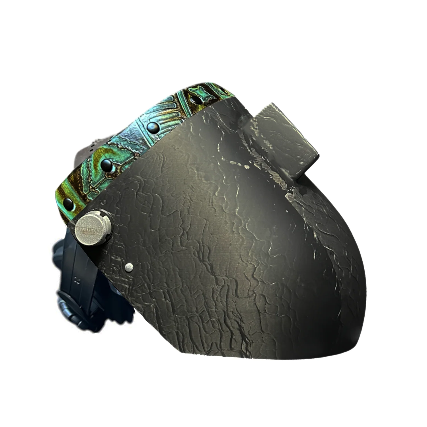 Corn Silk Carbon Fiber Chopped Top Leather Welding Hood - Image 68