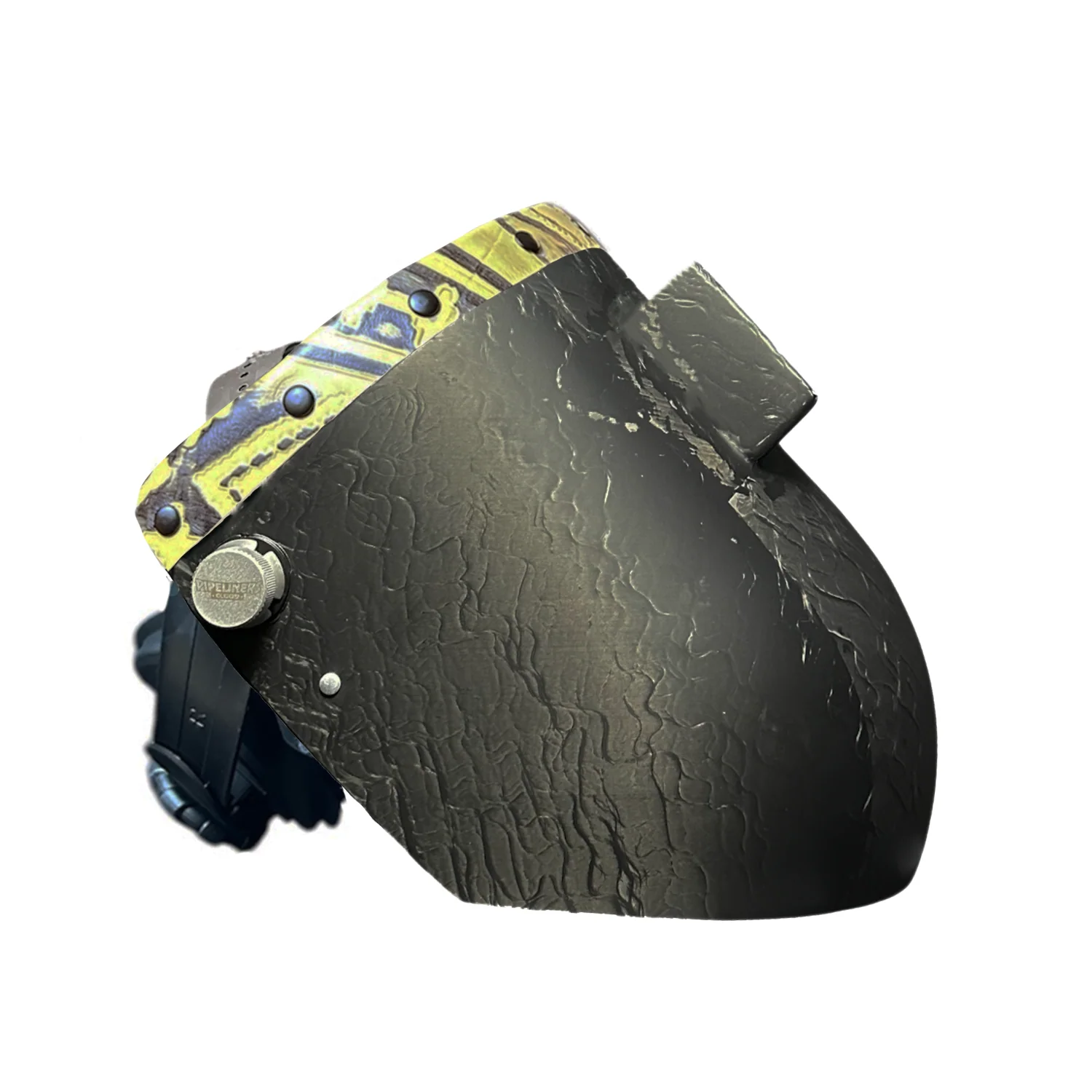 Corn Silk Carbon Fiber Chopped Top Leather Welding Hood - Image 69