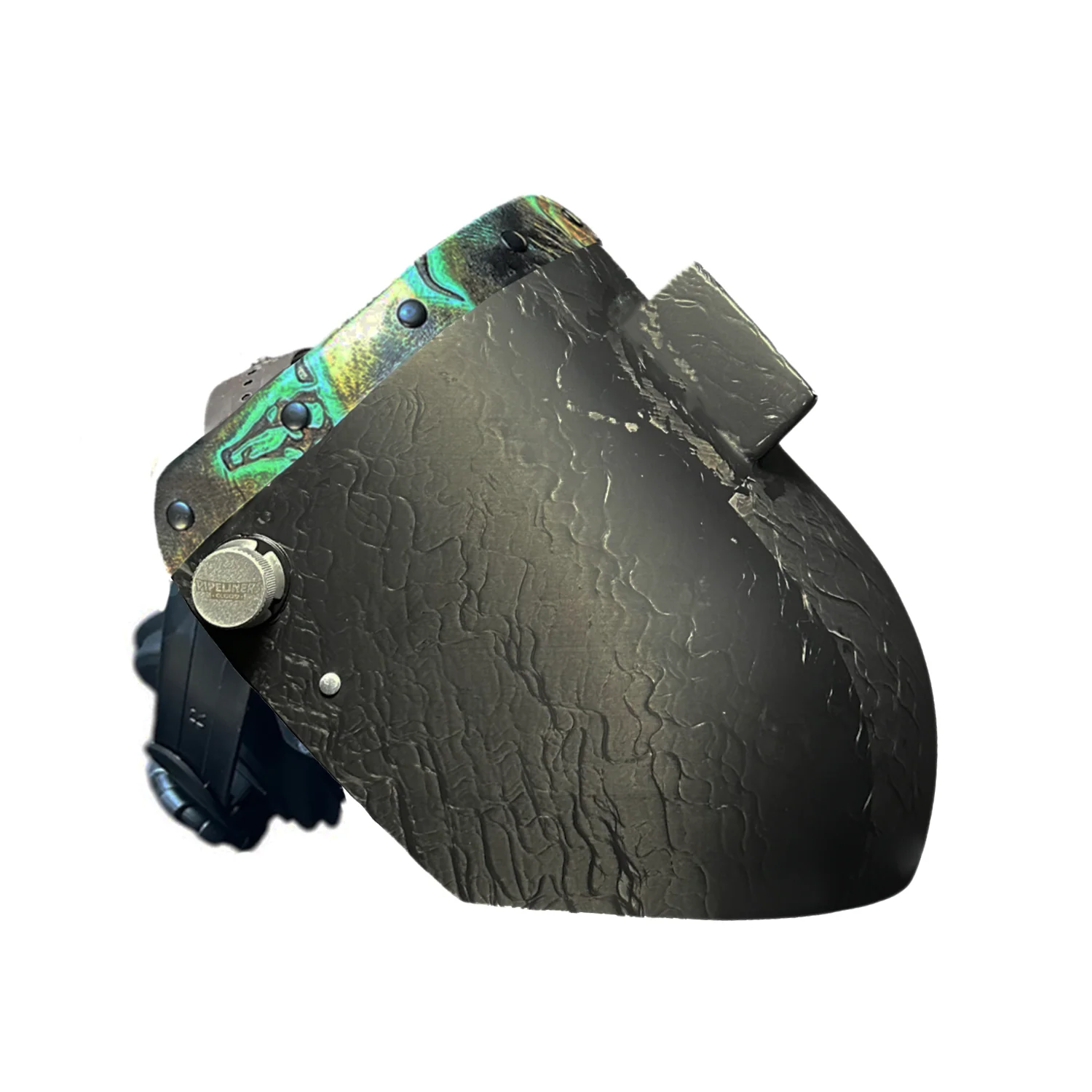 Corn Silk Carbon Fiber Chopped Top Leather Welding Hood - Image 71