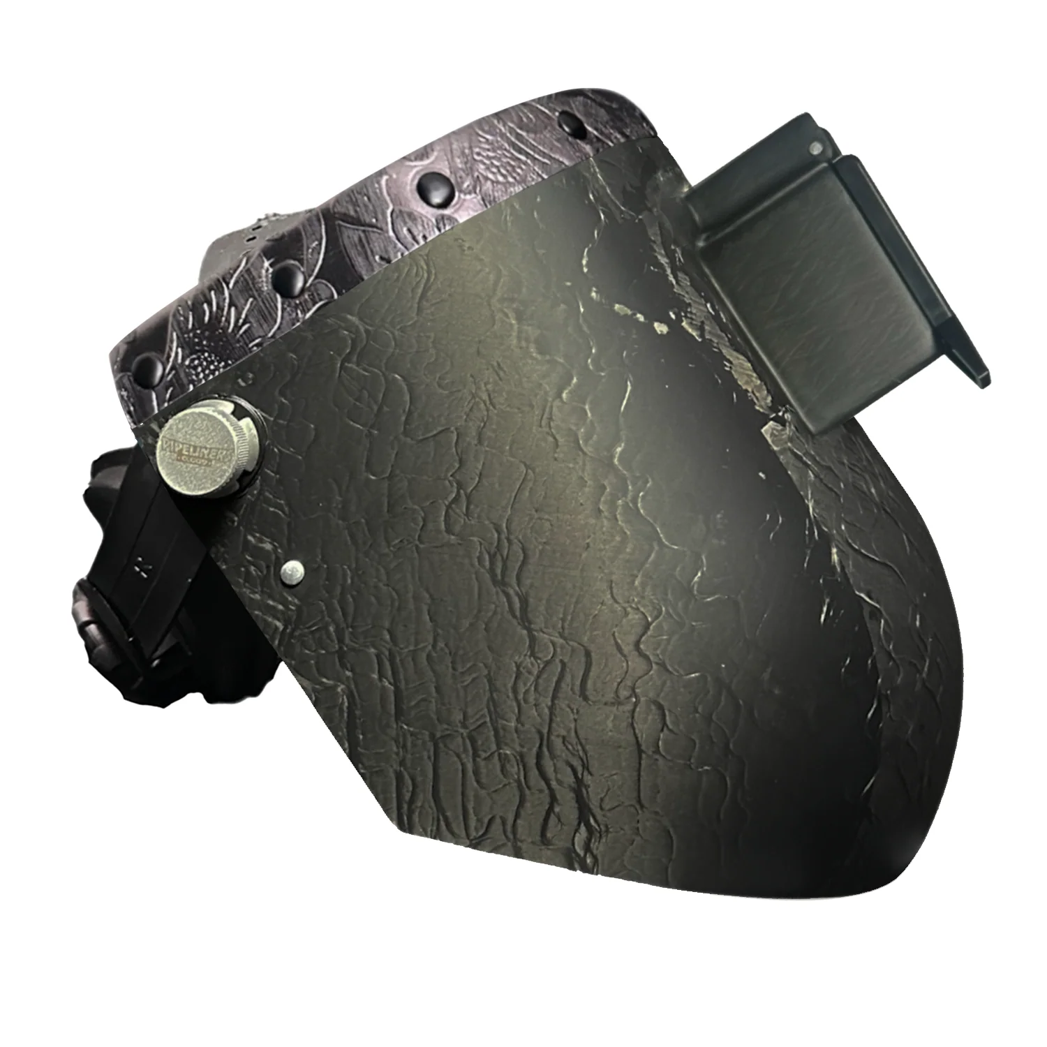 Corn Silk Carbon Fiber Chopped Top Leather Welding Hood - Image 76