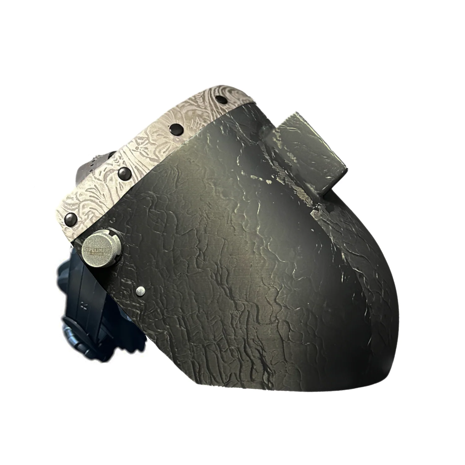 Corn Silk Carbon Fiber Chopped Top Leather Welding Hood - Image 8