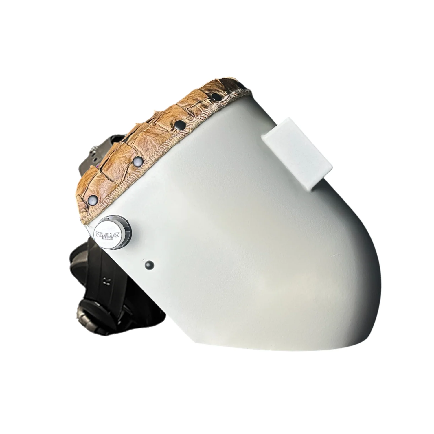 Pirarucu/Fish Chopped Top Leather Finer Pipeliner Welding Hood - Image 10