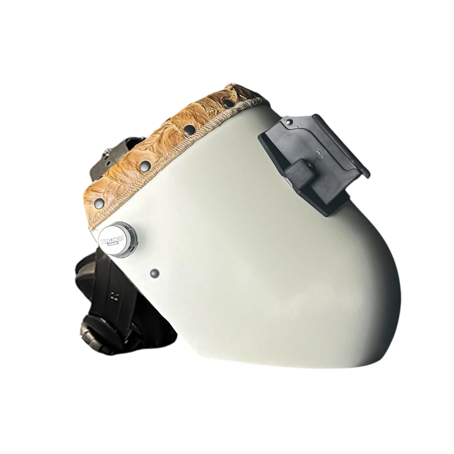Pirarucu/Fish Chopped Top Leather Finer Pipeliner Welding Hood - Image 11