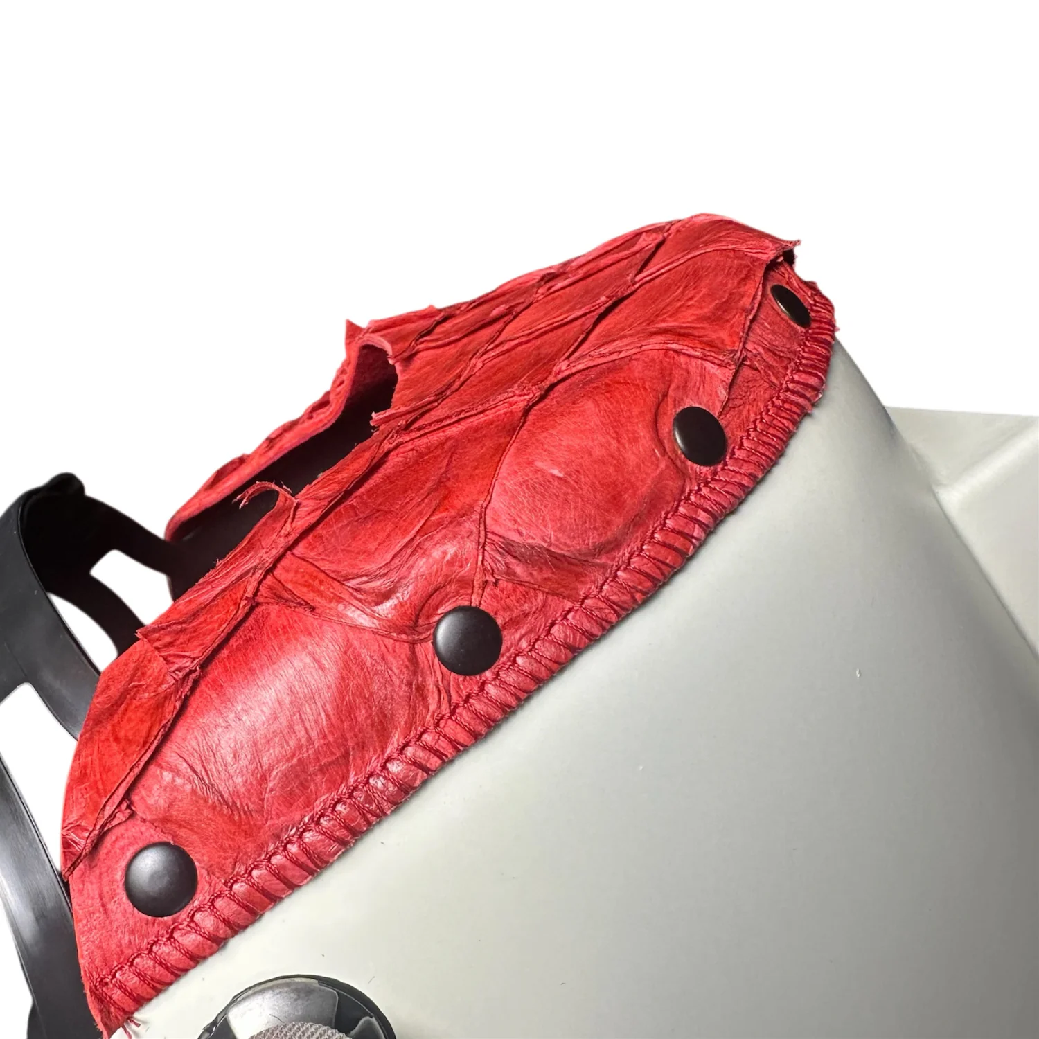 Pirarucu/Fish Chopped Top Leather Finer Pipeliner Welding Hood - Image 15