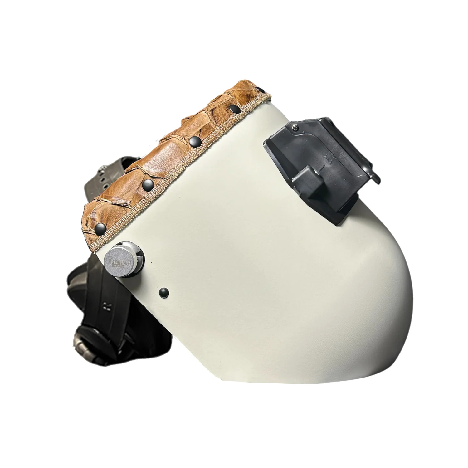 Pirarucu/Fish Chopped Top Leather Finer Pipeliner Welding Hood - Image 19