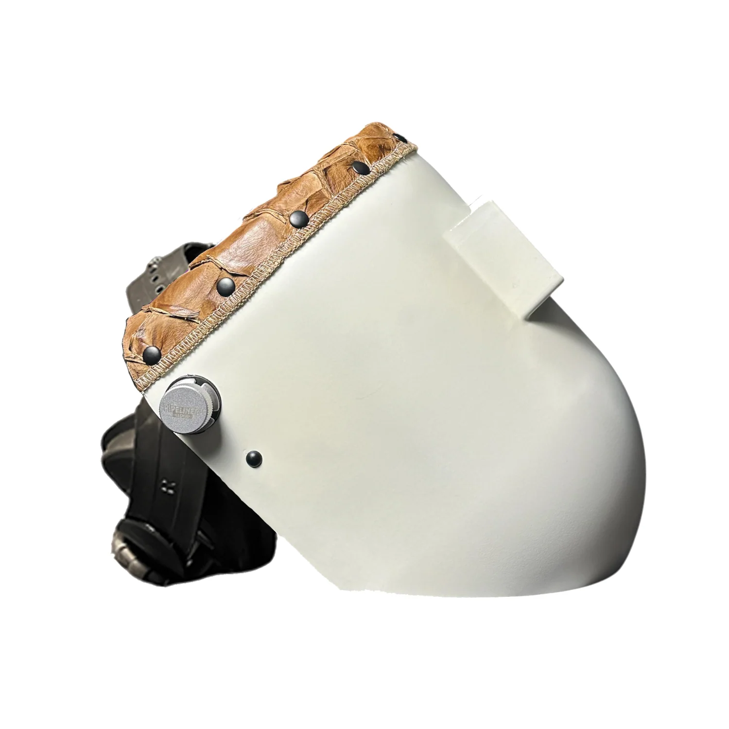 Pirarucu/Fish Chopped Top Leather Finer Pipeliner Welding Hood - Image 20