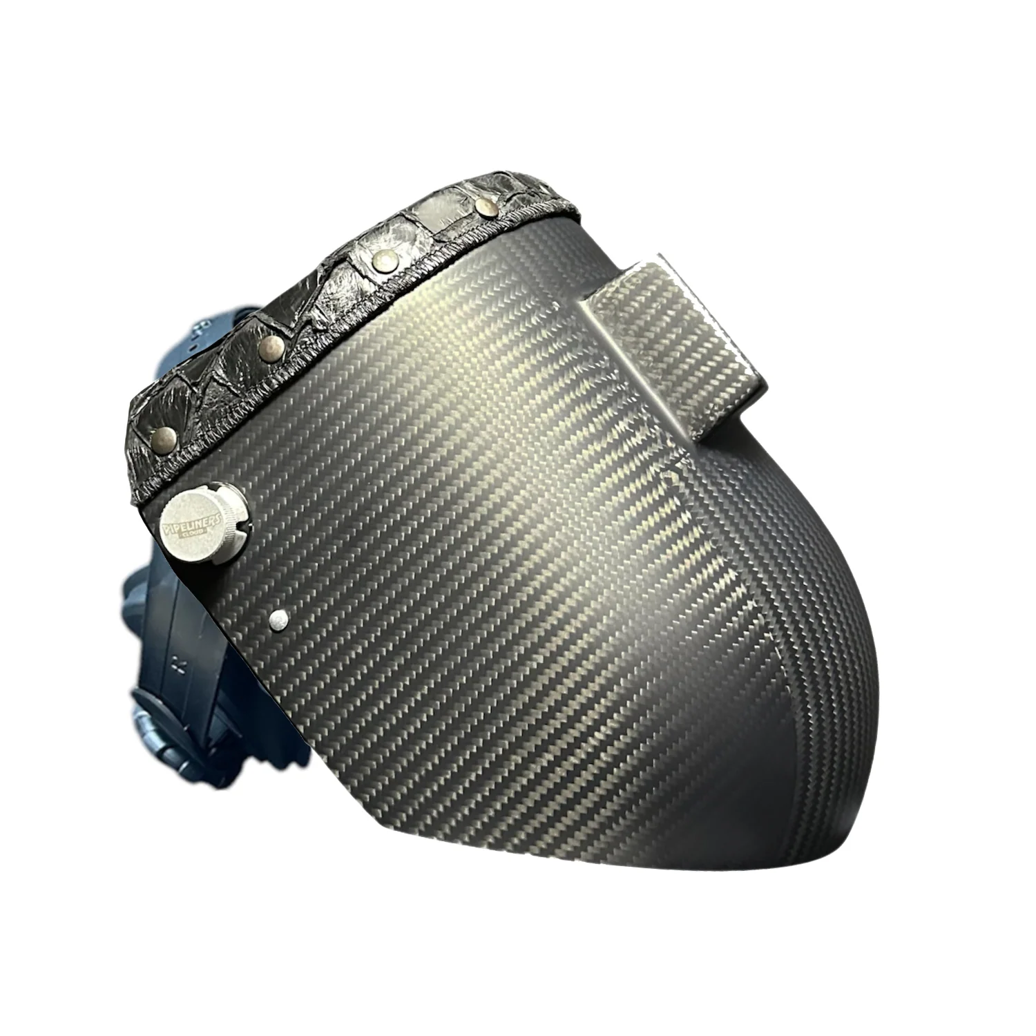 Pirarucu/Fish Chopped Top Leather Carbon Fiber Welding Hood - Image 10