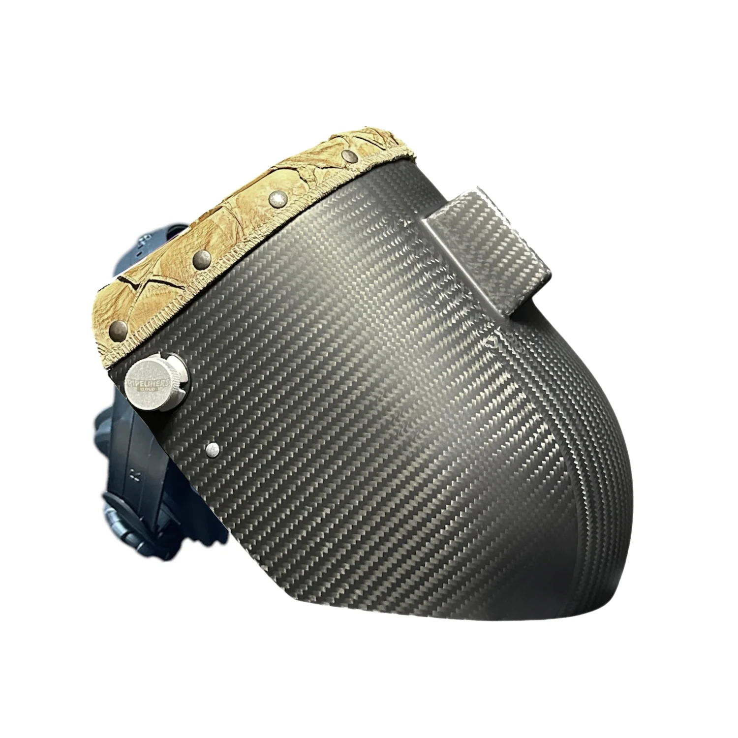 Pirarucu/Fish Chopped Top Leather Carbon Fiber Welding Hood - Image 4