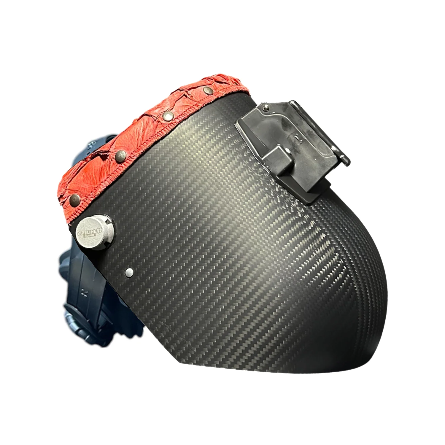 Pirarucu/Fish Chopped Top Leather Carbon Fiber Welding Hood - Image 5