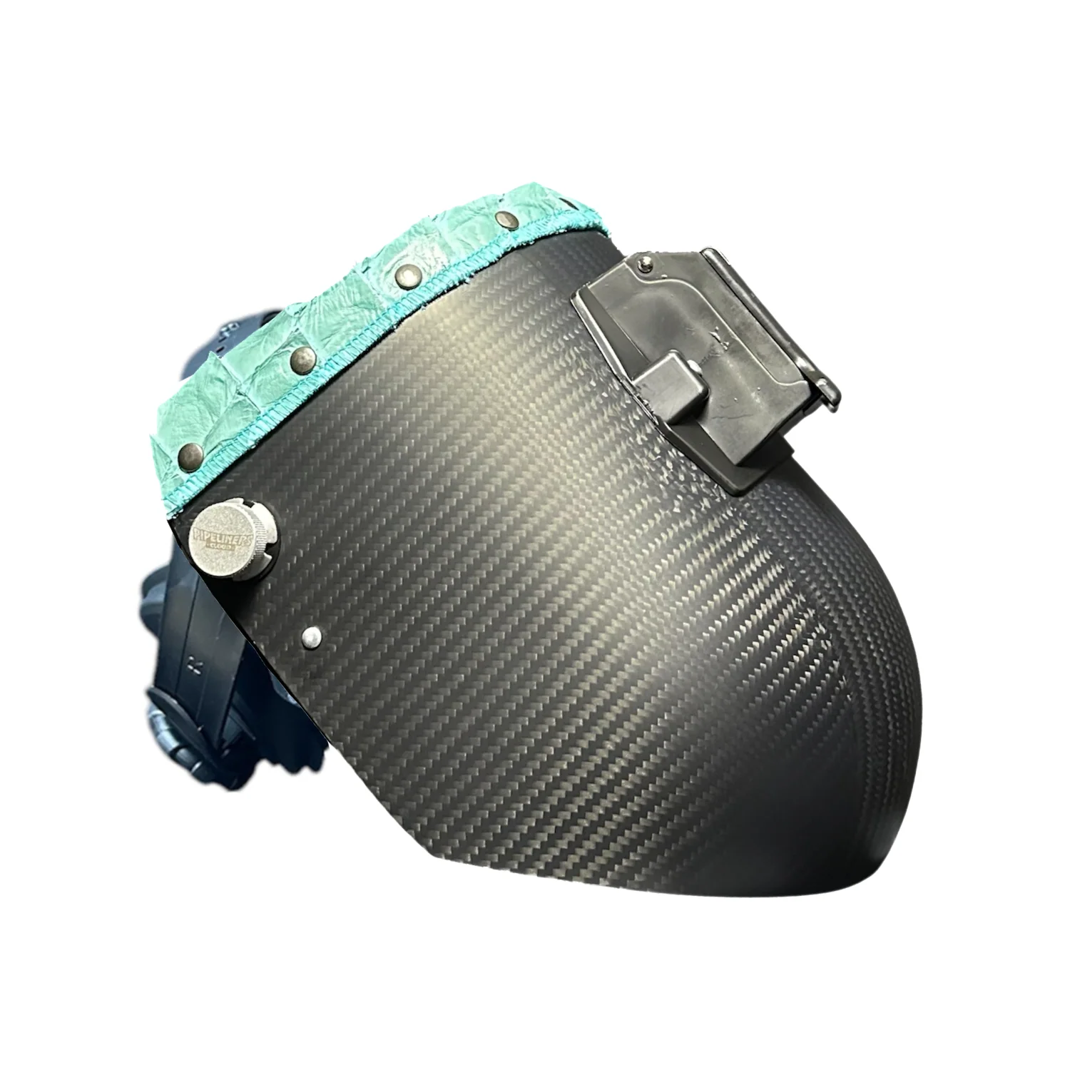 Pirarucu/Fish Chopped Top Leather Carbon Fiber Welding Hood - Image 7