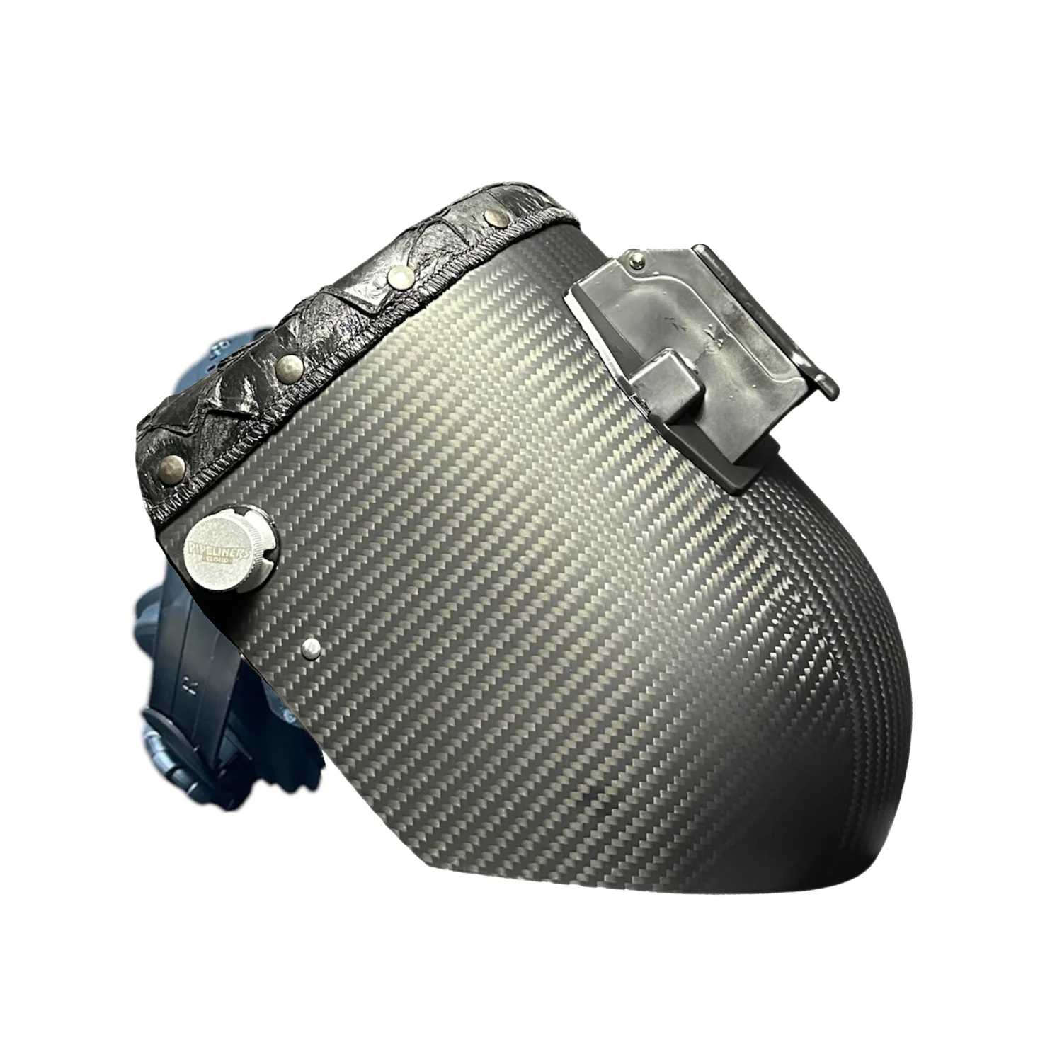 Pirarucu/Fish Chopped Top Leather Carbon Fiber Welding Hood - Image 8