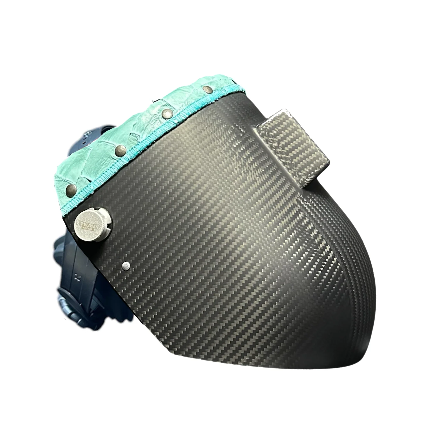 Pirarucu/Fish Chopped Top Leather Carbon Fiber Welding Hood - Image 9